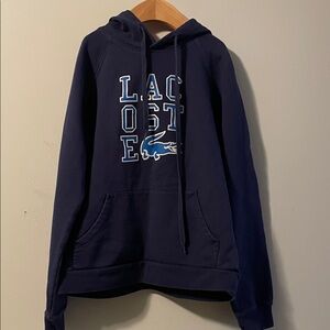 Lacoste boys blue hooded sweatshirt size:10